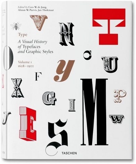 Type. A Visual History of Typefaces & Graphic Styles. 1628–1900. TASCHEN Books #design #graphic #book #typefaces #cover #tip #typography