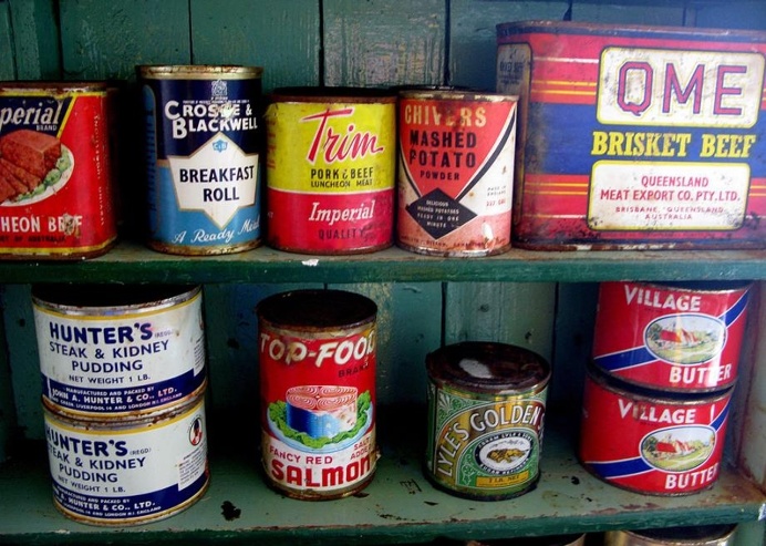 Vintage cans, Antarctica