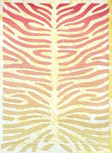 Dan Bina, Danimal Exploits, Yellow #abstract #bina #print #design #dan #zebra #art #painting #collage
