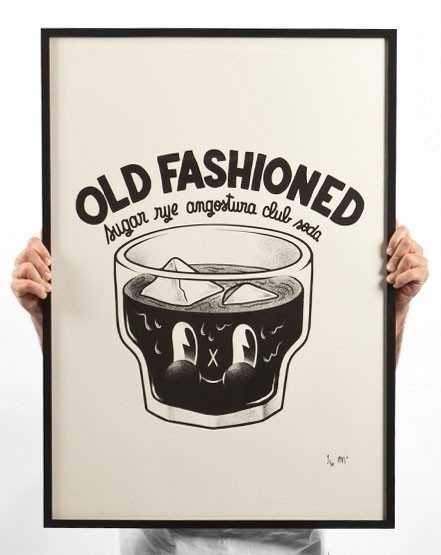 Old Fashioned #ink #dudes #print #screen #illustration #pen #factory