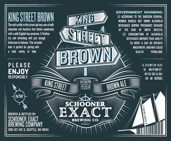 Schooner Exact BrewingÂ Company The Dieline #alcohol #label