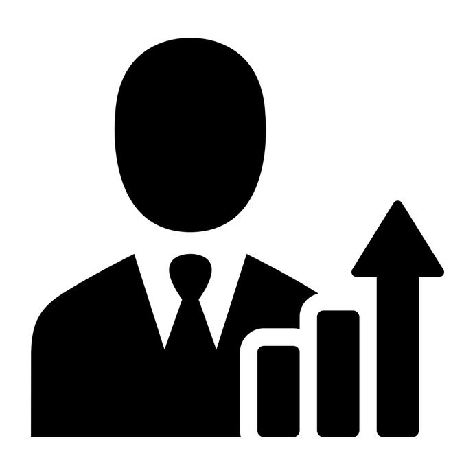 See more icon inspiration related to growth, businessman, user, avatar, people, bar chart and profits on Flaticon.