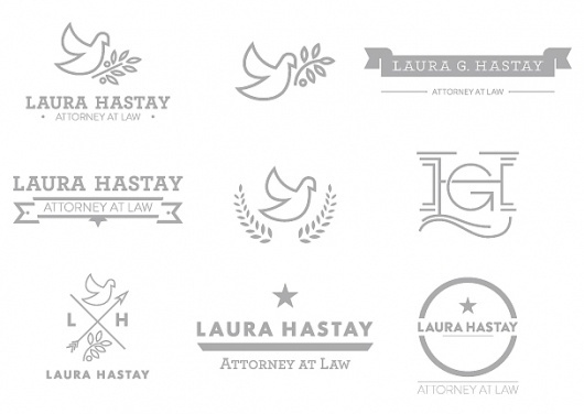Branding an Attorney, by Bill Kenney | Focus Lab, LLC | ExpressionEngine Experts #mark #white #crest #seal #arrows #comps #logo #grey