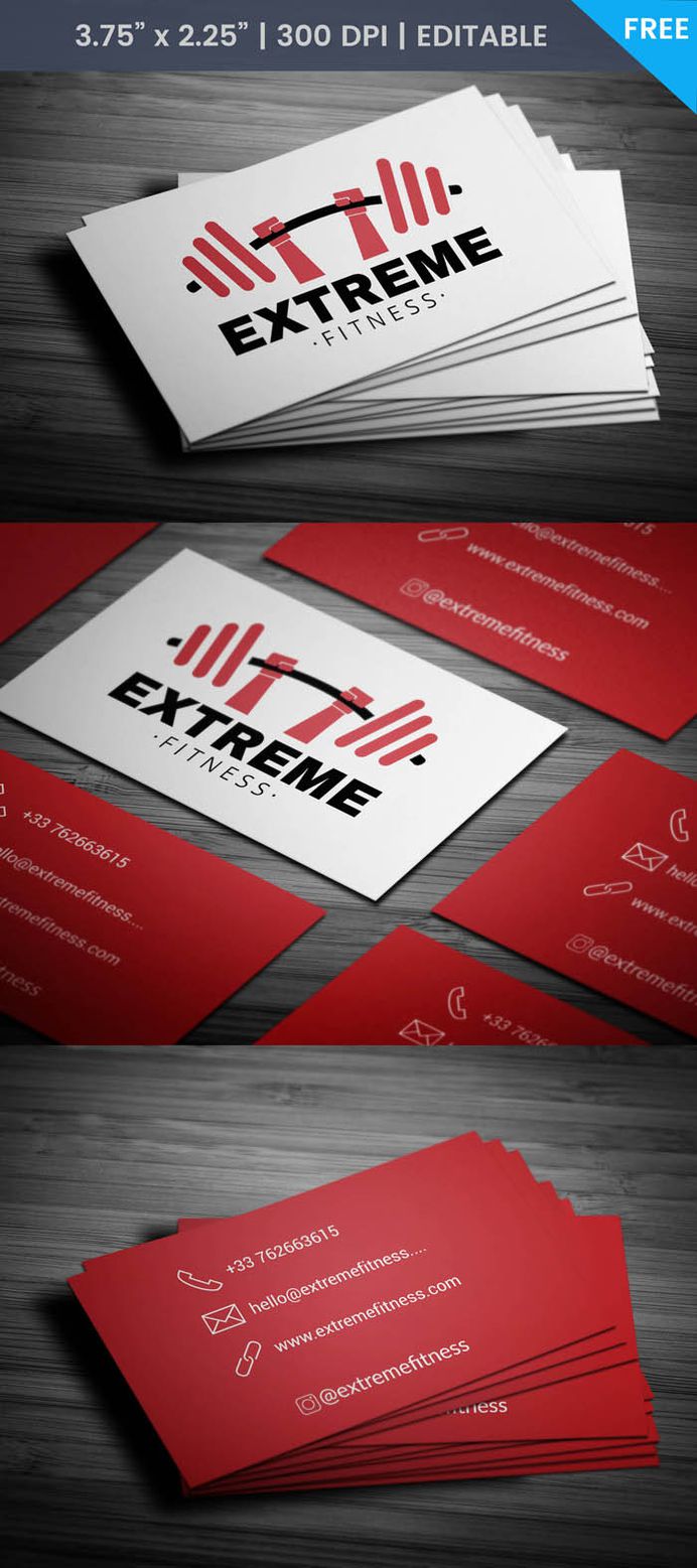 Free Gym Business Card Template