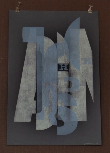 tutto Bene design - broken type poster by hamilton wood type museum #hamilton #silver #black #wood #poster #broken #type #blue
