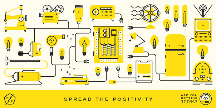 Fuzzo: Positive Energy / on Design Work Life #illustration #branding