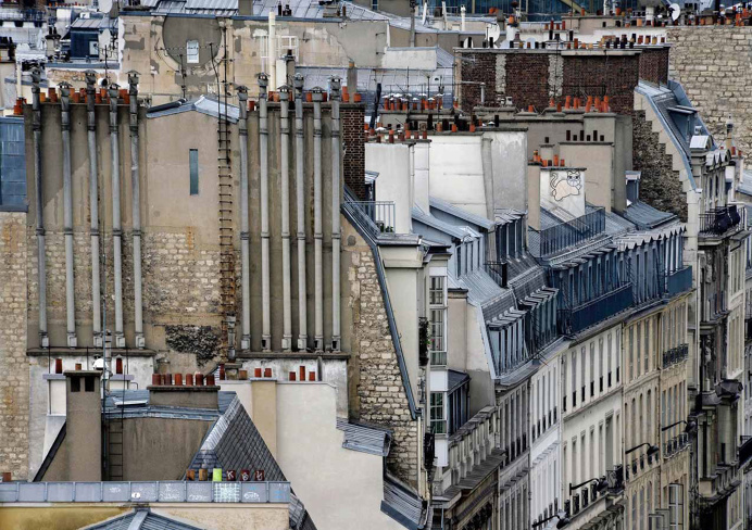 Surreal and Abstract Parisian Rooftops by Michael Wolf