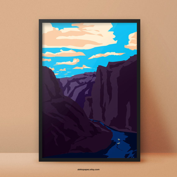 River Valley Fineartprint -In Space? Poster Series by Aleksandar Papez - Buy on Etsy http://etsy.me/1Go6me3 #planet #space #universe #poster