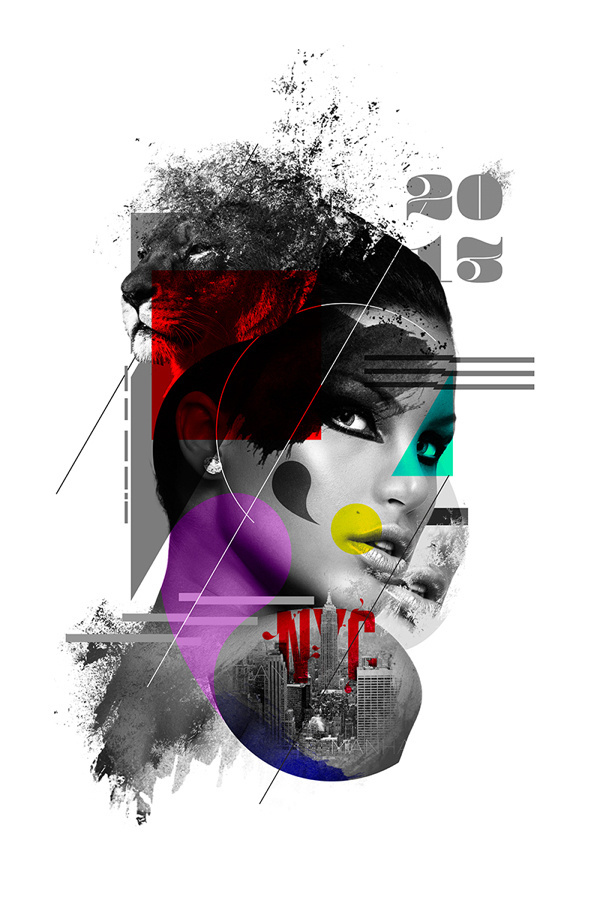 Concrete Jungle #woman #typography #city #diamond #illustrator #digital #photoshop #art #york #nyc #new