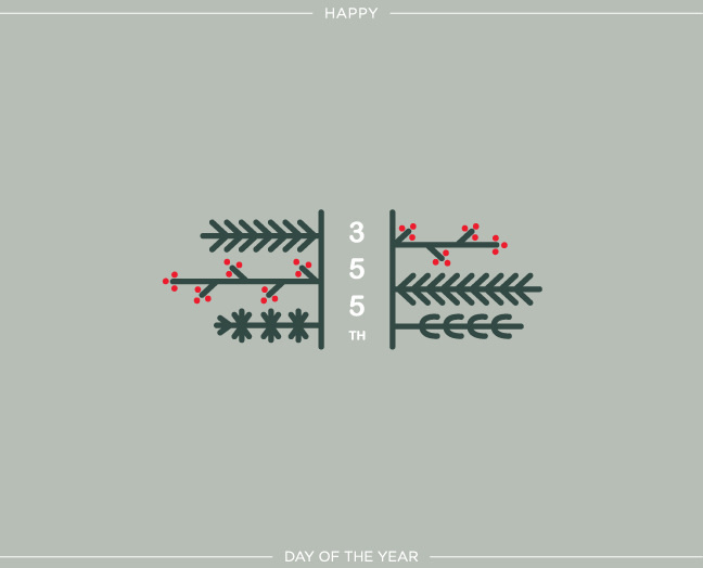 yearofbirthdays.com 355 #typography #birthday #365 #year of birthdays #custom