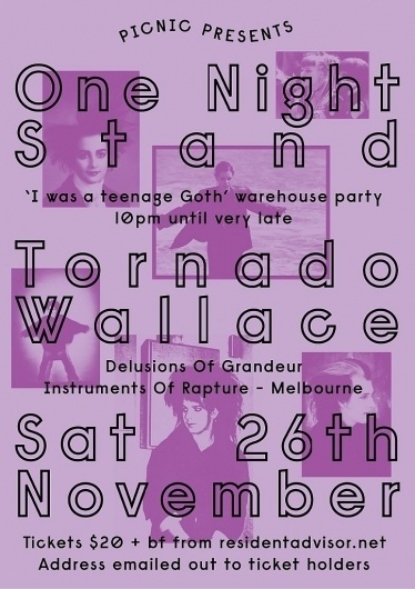 RA: Picnic presents One Night Stand feat Tornado Wallace at TBA - Sydney, Sydney