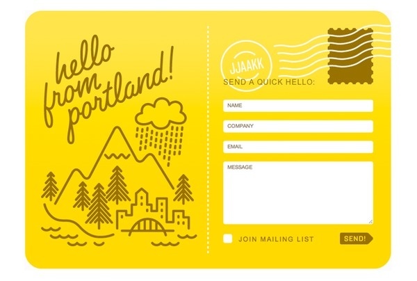 inspiring yellow contact form illustrated