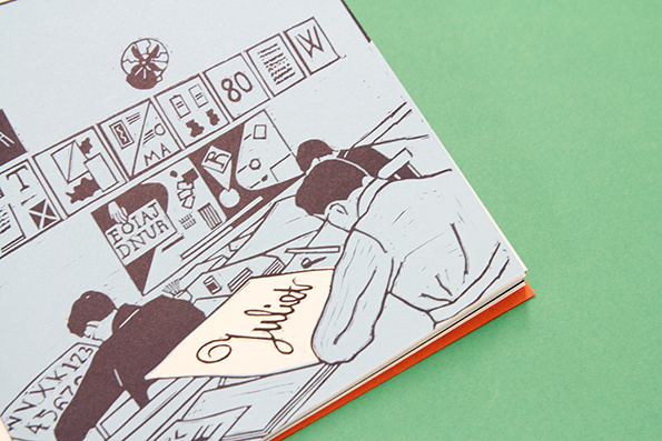 illustration, booklet, promo, blue