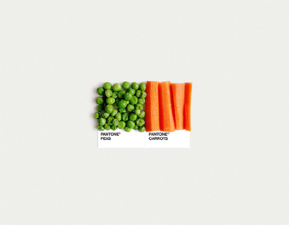 pantone: food art pairings #diptych #color #chip #food #two #simple #photography #pantone #art #pair #pairing #typography