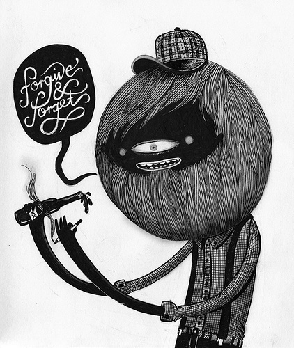 forgive and forget | Flickr - Photo Sharing! #drawn #hand