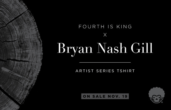 Fourth is King x Bryan Nash Gill #woodcut #nash #gill #tshirt #is #fourth #art #bryan #king