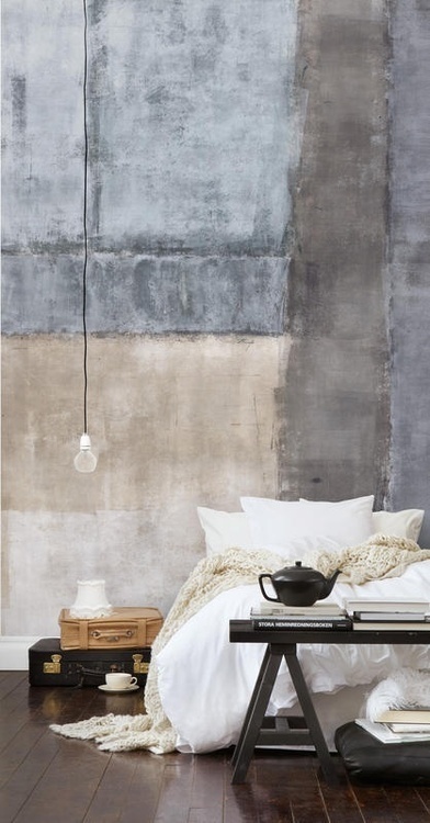 remain simple. #interior #design #living #bedroom #bed #conrete