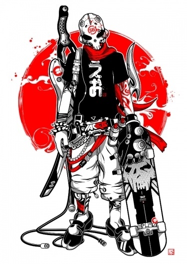 bone head. by ~machine56 #vector #red #machine #56 #skateboard #skull