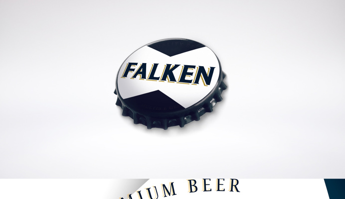 FALKEN. FRENCH BEER. BRUNE BOTTLE TOP#FRENCH#BEER#PAS-SAGE.COM