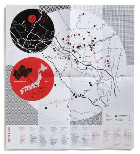 Kobuchizawa Art Village Brochure - FPO: For Print Only #red #color #black #map #art #village