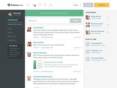 Feed page #social #ui #green