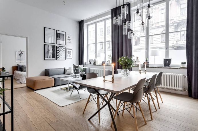 Living room, dining room