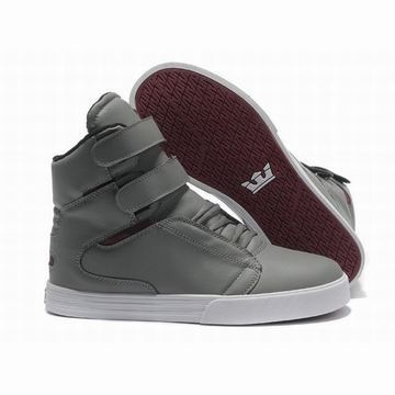white and grey supra tk society high top skateboard sneaker-#26193-360