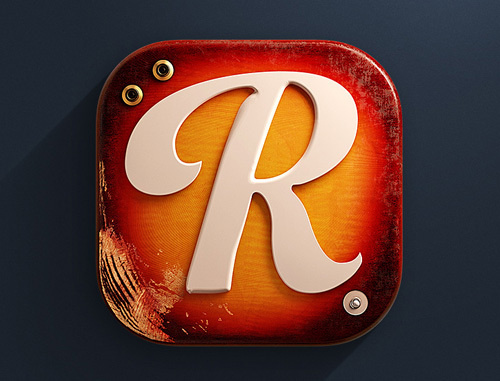 Reverb IOS 3D Icon #icon #ios #ui #typography