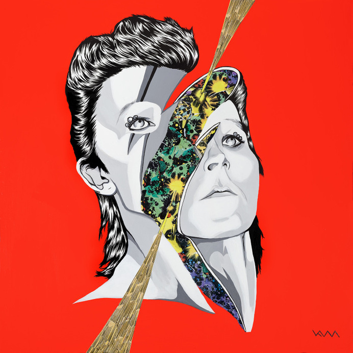 Somedays/Somedaze - Kristal Melson #bizarre #red #lasers #design #head #illustration #art #separate #open