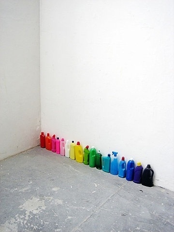 FFFFOUND! | on Flickr - Photo Sharing! #bottle #installation #corner #space #plastic #colour