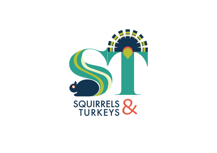 Squirrels & Turkeys Logo for Cycling Game Application