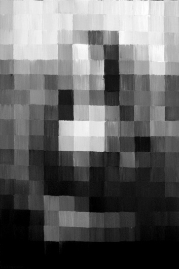 Mona Lisa. - jaded mind #mona #blackwhite #pixelated #art #lisa