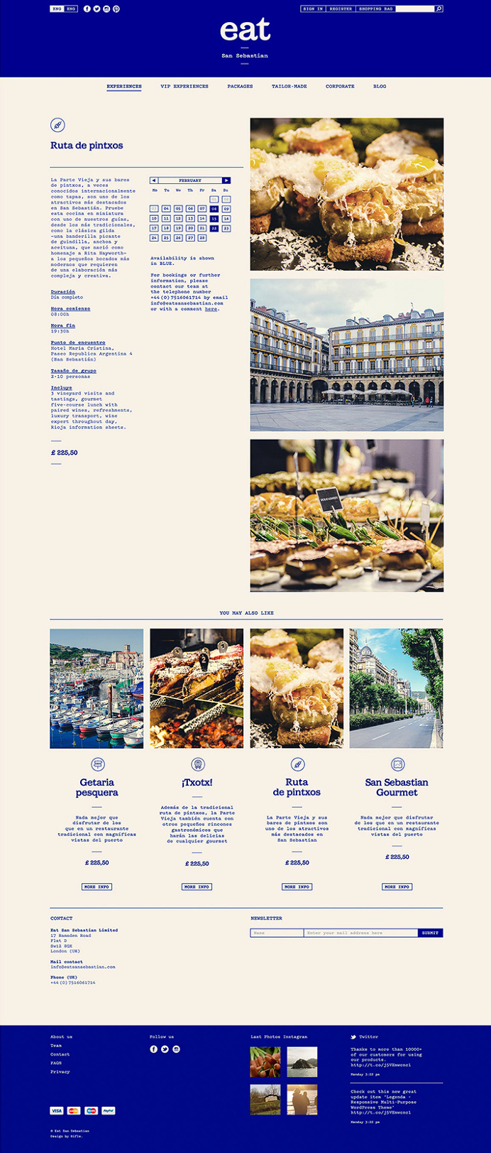 Eat San Sebastian by We are Rifle #brand design #web design #website