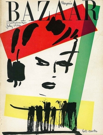 Harper`s Bazaar July 1956 | MODESQUISSE #fashion #illustration #bazaar