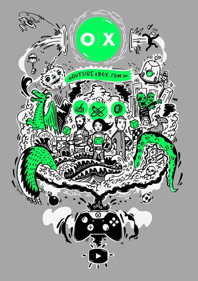 Outside Xbox T-shirt Design on Behance