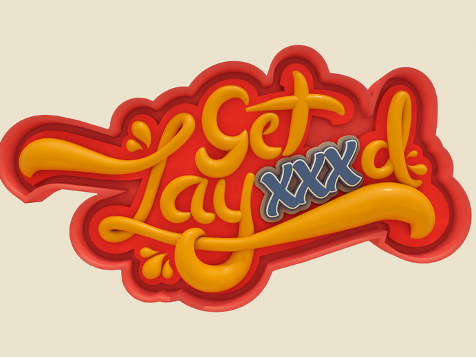 Stimorol Get Lay'd #lettering #cgi #design #poster #3d #typography
