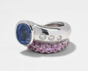 Saphir-Brillant-Ring