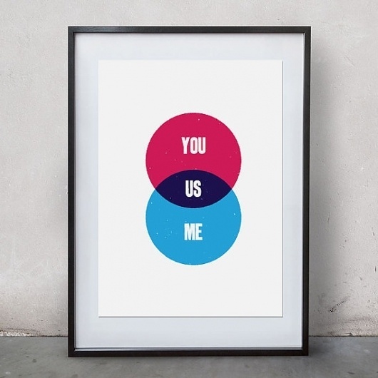 You Me Us retro 8x11 art print from original by thegoodpress #romance #print #art