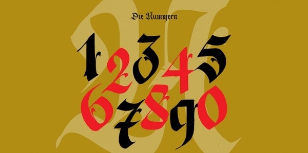 Numbers #calligraphy #font #typography