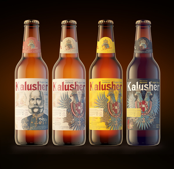 Kalusher beer on Behance #beer #packaging #design #illustration #eagle #radness