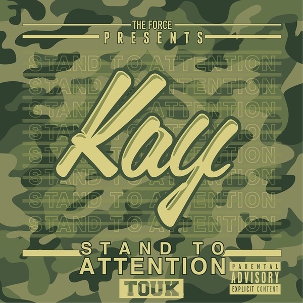 Kay - Stand to Attention cover #album #script #camo #design #graphic #hiphop #art #mixtape #typography