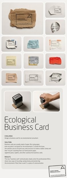 smart, green solution for business cards