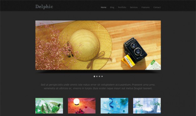 Delphic dark - html template Free Psd. See more inspiration related to Template, Portfolio, Blog, Dark, Html and Horizontal on Freepik.