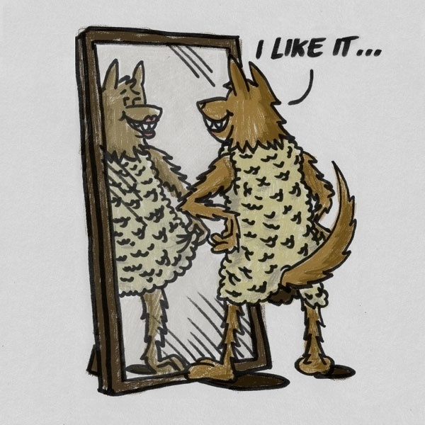 A wolf in sheep's clothing is a crossdresser. | Flickr - Photo Sharing! #illustration