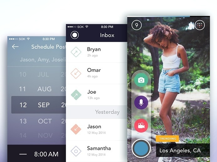 App Screens by Simeon K. #camera #inbox #iphone #ios #list #widget