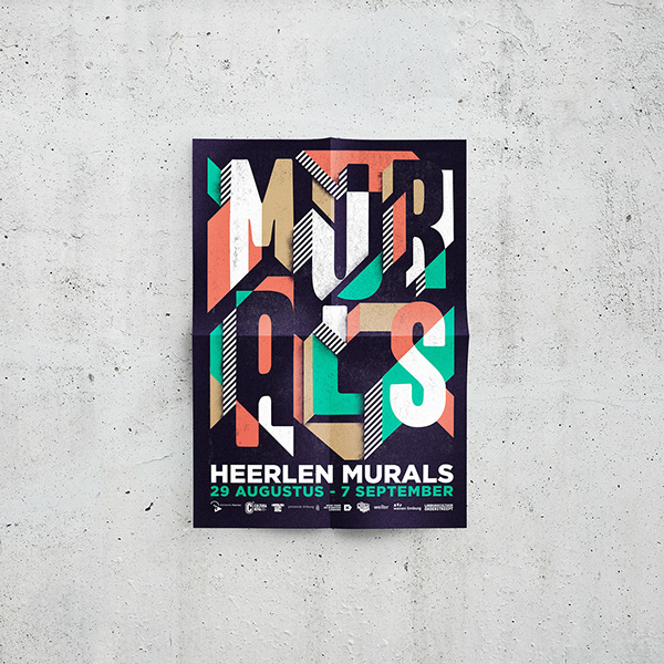 Heerlen Murals Festival on Behance #streetart #design #graphic #identity #murals #typography