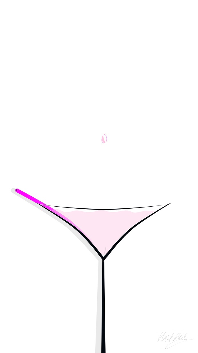 Erotic Martini Glass illustration. Graphic Design. #michaelmaloney #brandforce5