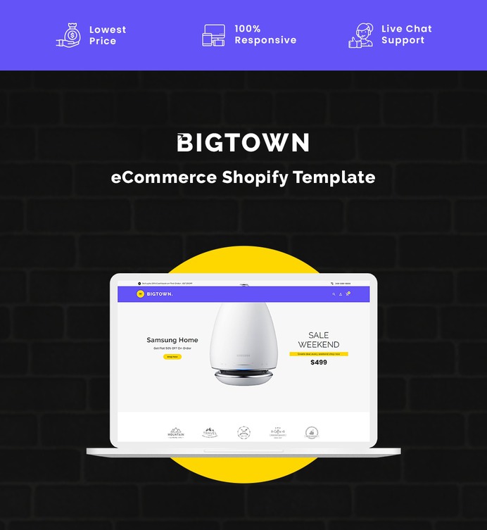 #Bigtown - #Shopify Multi-Purpose Responsive #Theme | #TemplateTrip