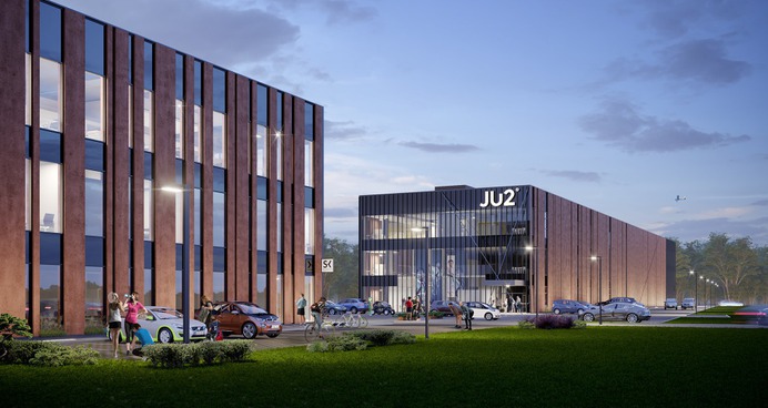 Vizualizacija JU2 Sport complex - dizonaurai