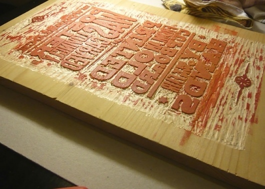 Graphic-ExchanGE - a selection of graphic projects #carving #print #design #woodblock #typography